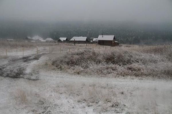 Зима в поселке Александровка.