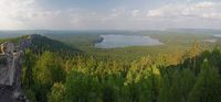 Панорама озера Аракуль.