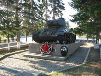 Памятник «Танк Т-34» на Нижнем Кыштыме.