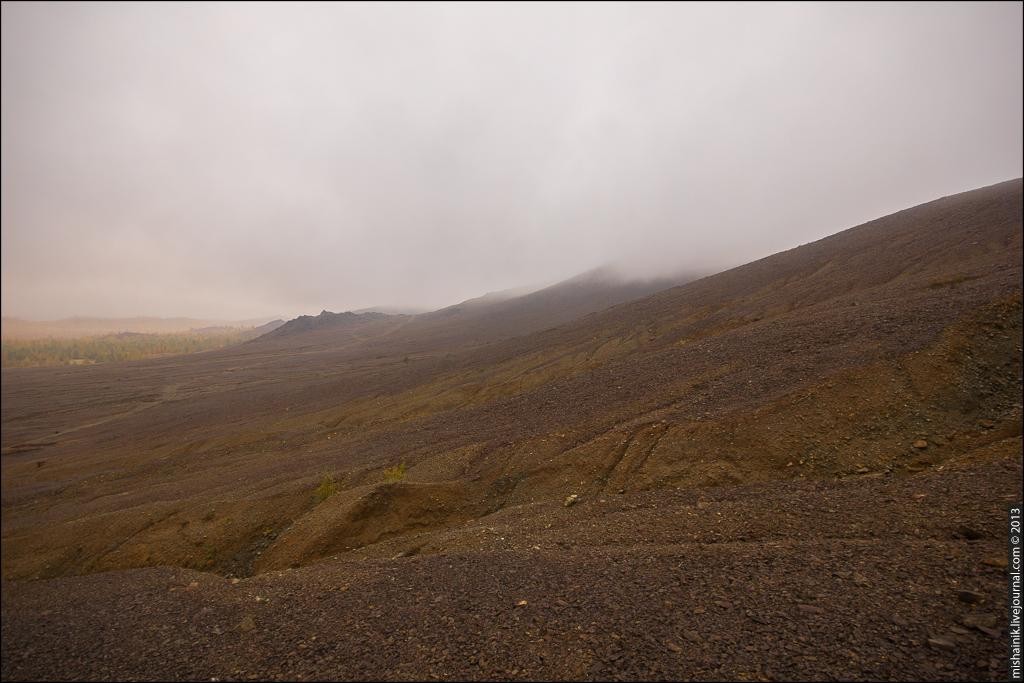 Карабашские горы в тумане
