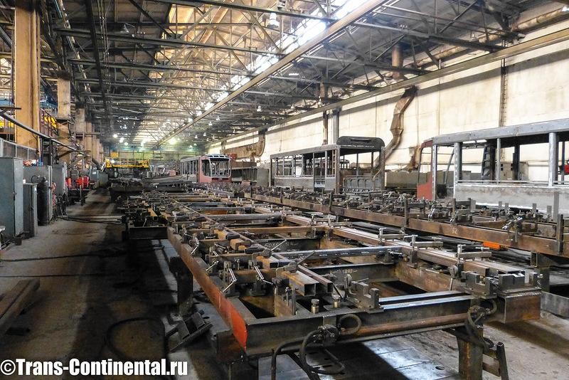 Трамвайные стапели Усть-Катавского вагоностроительного завода